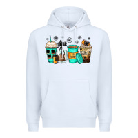 White photography coffee cups Premium Hoodie - Zillion Design Studio