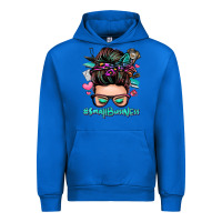 Cobalt small business messy bun Urban Hoodie - Zillion Design Studio