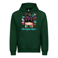 Forest Green small business messy bun Urban Hoodie - Zillion Design Studio