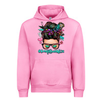 Fuchsia Pink small business messy bun Urban Hoodie - Zillion Design Studio