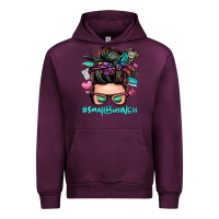 Mauve Wine small business messy bun Urban Hoodie - Zillion Design Studio