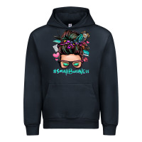 Navy small business messy bun Urban Hoodie - Zillion Design Studio