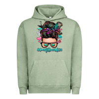 Pigment Oil Green small business messy bun Urban Hoodie - Zillion Design Studio