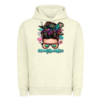 Pigment Pistachio small business messy bun Urban Hoodie - Zillion Design Studio