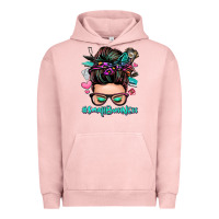 Pigment Salmon small business messy bun Urban Hoodie - Zillion Design Studio