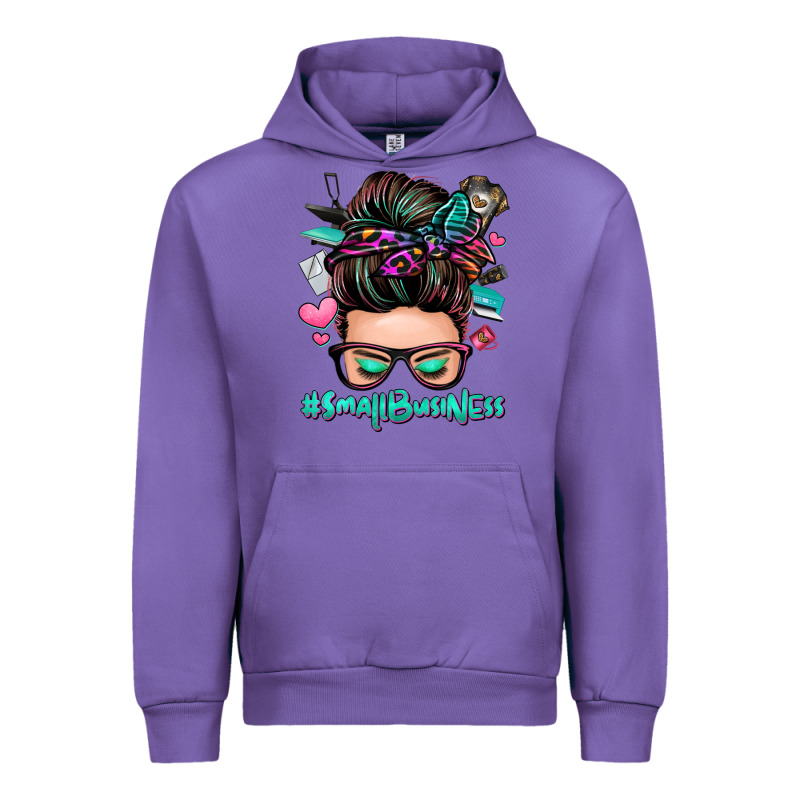 Small Business Messy Bun Urban Hoodie by Zillion Design Studio | Teevron