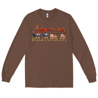 Chestnut american mama Long Sleeve Tee - BarkalooDesign