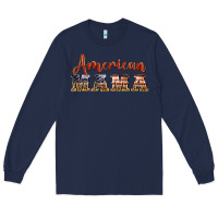 Navy american mama Long Sleeve Tee - BarkalooDesign