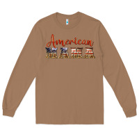Toasted Coconut american mama Long Sleeve Tee - BarkalooDesign