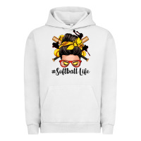 Pigment Lunar Rock softball life messy bun Urban Hoodie - Zillion Design Studio