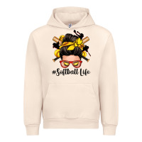 Sandshell softball life messy bun Urban Hoodie - Zillion Design Studio