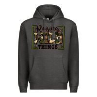 Charcoal Heather raising wild things Premium Hoodie - Zillion Design Studio