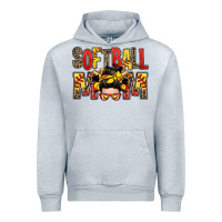 Heather Grey softball mom messy bun Urban Hoodie - Zillion Design Studio