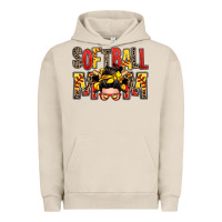 Pigment French Oak softball mom messy bun Urban Hoodie - Zillion Design Studio