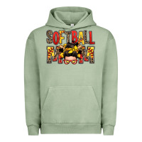 Pigment Oil Green softball mom messy bun Urban Hoodie - Zillion Design Studio