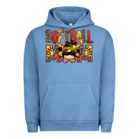 Pigment Pebble Blue softball mom messy bun Urban Hoodie - Zillion Design Studio