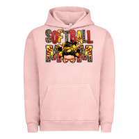 Pigment Salmon softball mom messy bun Urban Hoodie - Zillion Design Studio