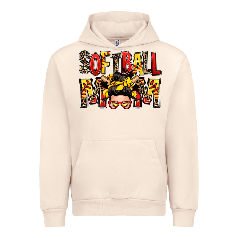 Softball Mom Messy Bun Urban Hoodie by Zillion Design Studio | Teevron