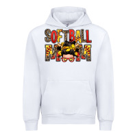 White softball mom messy bun Urban Hoodie - Zillion Design Studio