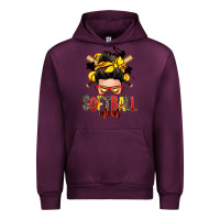 Mauve Wine softball mom messy bun Urban Hoodie - Zillion Design Studio