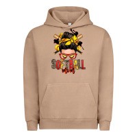 Pigment Burro softball mom messy bun Urban Hoodie - Zillion Design Studio
