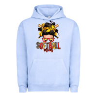 Pigment Grape Ice softball mom messy bun Urban Hoodie - Zillion Design Studio