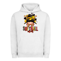 Pigment Lunar Rock softball mom messy bun Urban Hoodie - Zillion Design Studio