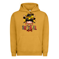 Pigment Peanut Butter softball mom messy bun Urban Hoodie - Zillion Design Studio
