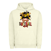 Pigment Pistachio softball mom messy bun Urban Hoodie - Zillion Design Studio