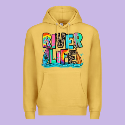 River Life Kayaking Premium Hoodie Designed By Zillion Design Studio