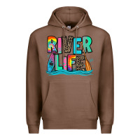 Chestnut river life kayaking Premium Hoodie - Zillion Design Studio