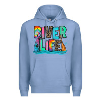 Colony Blue river life kayaking Premium Hoodie - Zillion Design Studio