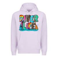 Lilac river life kayaking Premium Hoodie - Zillion Design Studio