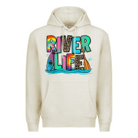 Oatmeal Heather river life kayaking Premium Hoodie - Zillion Design Studio