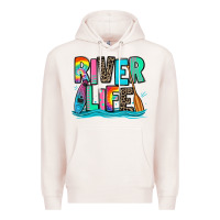 Pale Pink river life kayaking Premium Hoodie - Zillion Design Studio