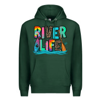 Sports Green river life kayaking Premium Hoodie - Zillion Design Studio
