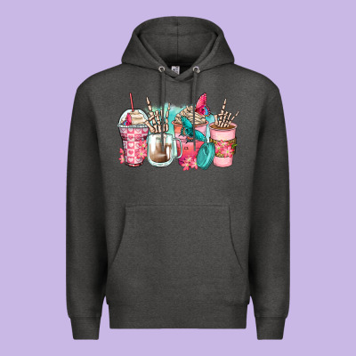 Rock Hand Coffee Cups Premium Hoodie Designed By Zillion Design Studio