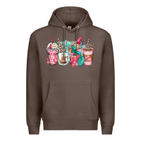Coffee rock hand coffee cups Premium Hoodie - Zillion Design Studio