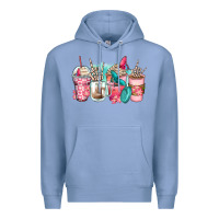 Colony Blue rock hand coffee cups Premium Hoodie - Zillion Design Studio
