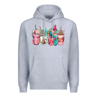 Heather Grey rock hand coffee cups Premium Hoodie - Zillion Design Studio