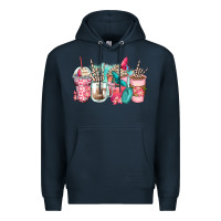 Navy rock hand coffee cups Premium Hoodie - Zillion Design Studio