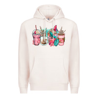 Pale Pink rock hand coffee cups Premium Hoodie - Zillion Design Studio