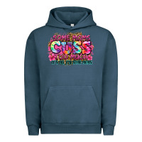 Pigment Midnight Navy some moms cuss too much it's me i'm some moms Urban Hoodie - Zillion Design Studio