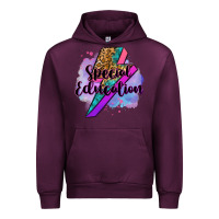 Mauve Wine special eduation teacher lightning bolt Urban Hoodie - Zillion Design Studio