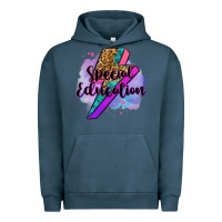 Pigment Midnight Navy special eduation teacher lightning bolt Urban Hoodie - Zillion Design Studio