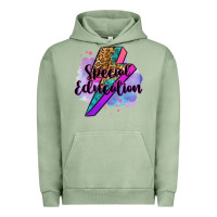 Pigment Oil Green special eduation teacher lightning bolt Urban Hoodie - Zillion Design Studio
