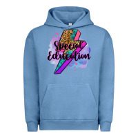 Pigment Pebble Blue special eduation teacher lightning bolt Urban Hoodie - Zillion Design Studio