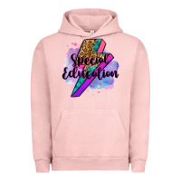 Pigment Salmon special eduation teacher lightning bolt Urban Hoodie - Zillion Design Studio