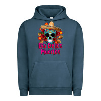 Pigment Midnight Navy dia de los muertos Urban Hoodie - CTS Tumbler Store