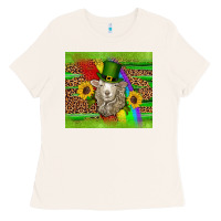 Bone st patricks sheep sunflowers rainbow serape leopard glitter Ladies Tee - Artiststas